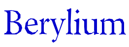 Berylium Schriftart