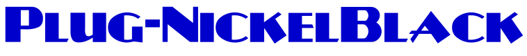 Plug-NickelBlack Schriftart
