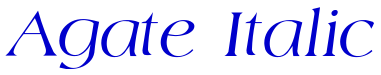 Agate Italic Schriftart