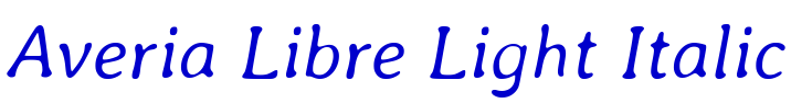 Averia Libre Light Italic Schriftart