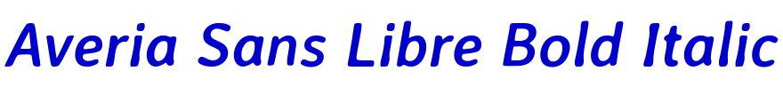 Averia Sans Libre Bold Italic Schriftart