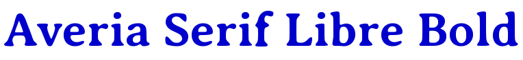 Averia Serif Libre Bold Schriftart