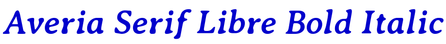 Averia Serif Libre Bold Italic Schriftart