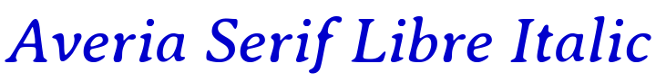 Averia Serif Libre Italic Schriftart