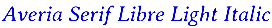 Averia Serif Libre Light Italic Schriftart