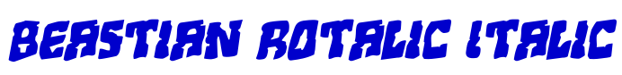 Beastian Rotalic Italic Schriftart