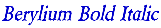 Berylium Bold Italic Schriftart