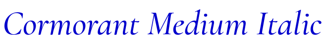 Cormorant Medium Italic Schriftart