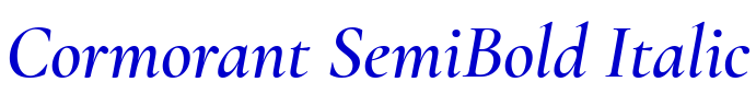 Cormorant SemiBold Italic Schriftart