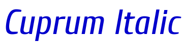 Cuprum Italic Schriftart