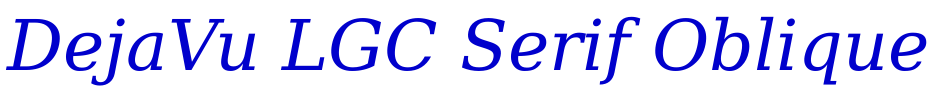 DejaVu LGC Serif Oblique Schriftart