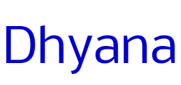 Dhyana Schriftart