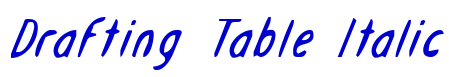 Drafting Table Italic Schriftart