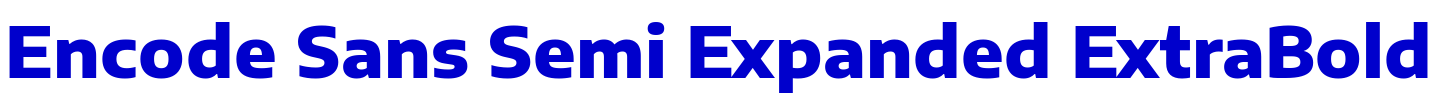 Encode Sans Semi Expanded ExtraBold Schriftart