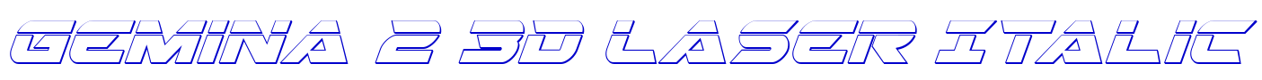 Gemina 2 3D Laser Italic Schriftart