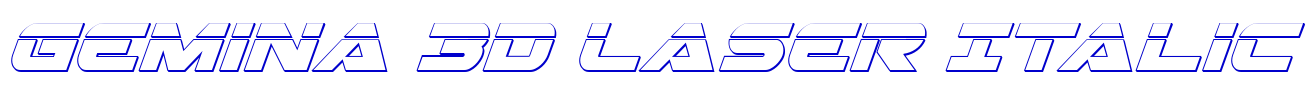 Gemina 3D Laser Italic Schriftart