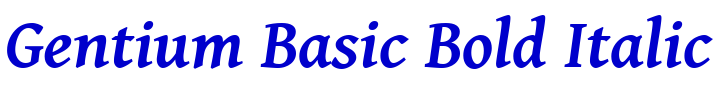 Gentium Basic Bold Italic Schriftart