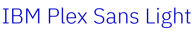 IBM Plex Sans Light Schriftart