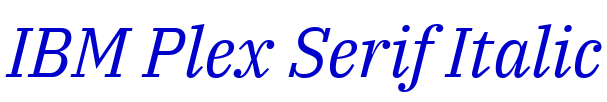 IBM Plex Serif Italic Schriftart