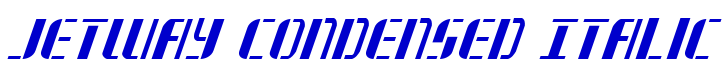 Jetway Condensed Italic Schriftart
