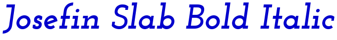 Josefin Slab Bold Italic Schriftart