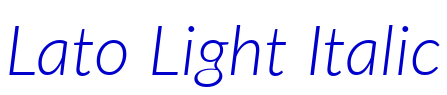 Lato Light Italic Schriftart