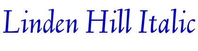Linden Hill Italic Schriftart