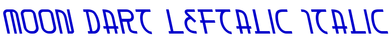 Moon Dart Leftalic Italic Schriftart