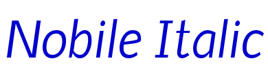 Nobile Italic Schriftart