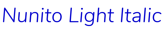 Nunito Light Italic Schriftart