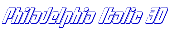 Philadelphia Italic 3D Schriftart