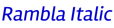 Rambla Italic Schriftart