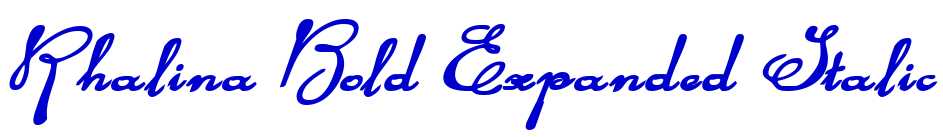 Rhalina Bold Expanded Italic Schriftart