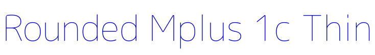 Rounded Mplus 1c Thin Schriftart