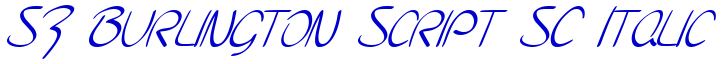 SF Burlington Script SC Italic Schriftart