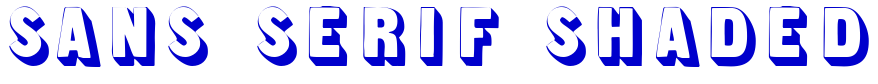 Sans Serif Shaded Schriftart