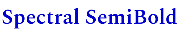 Spectral SemiBold Schriftart