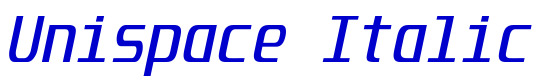 Unispace Italic Schriftart