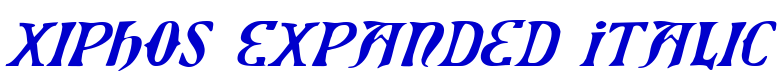 Xiphos Expanded Italic Schriftart