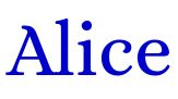 Alice Schriftart