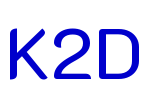 K2D Schriftart