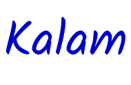 Kalam Schriftart